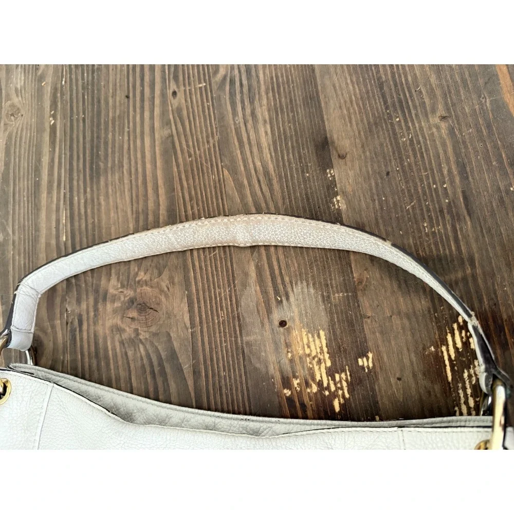 Michael Kors Beige Leather Hobo‎ Bag Gold Hardware Designer Purse Shoulder Bag